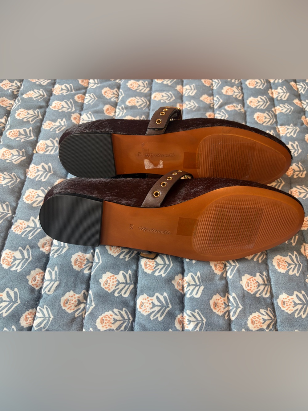 Madewell The Remy Calf Hair Mary Jane Flats Chocolate Raisin 9.5 Sold Out - Picture 10 of 10
